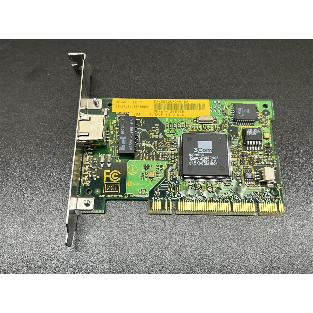 PCI LAN (Network, Ethernet) Card 10/100 Mbps, 3COM 3C905C-TXM (920-BR05)